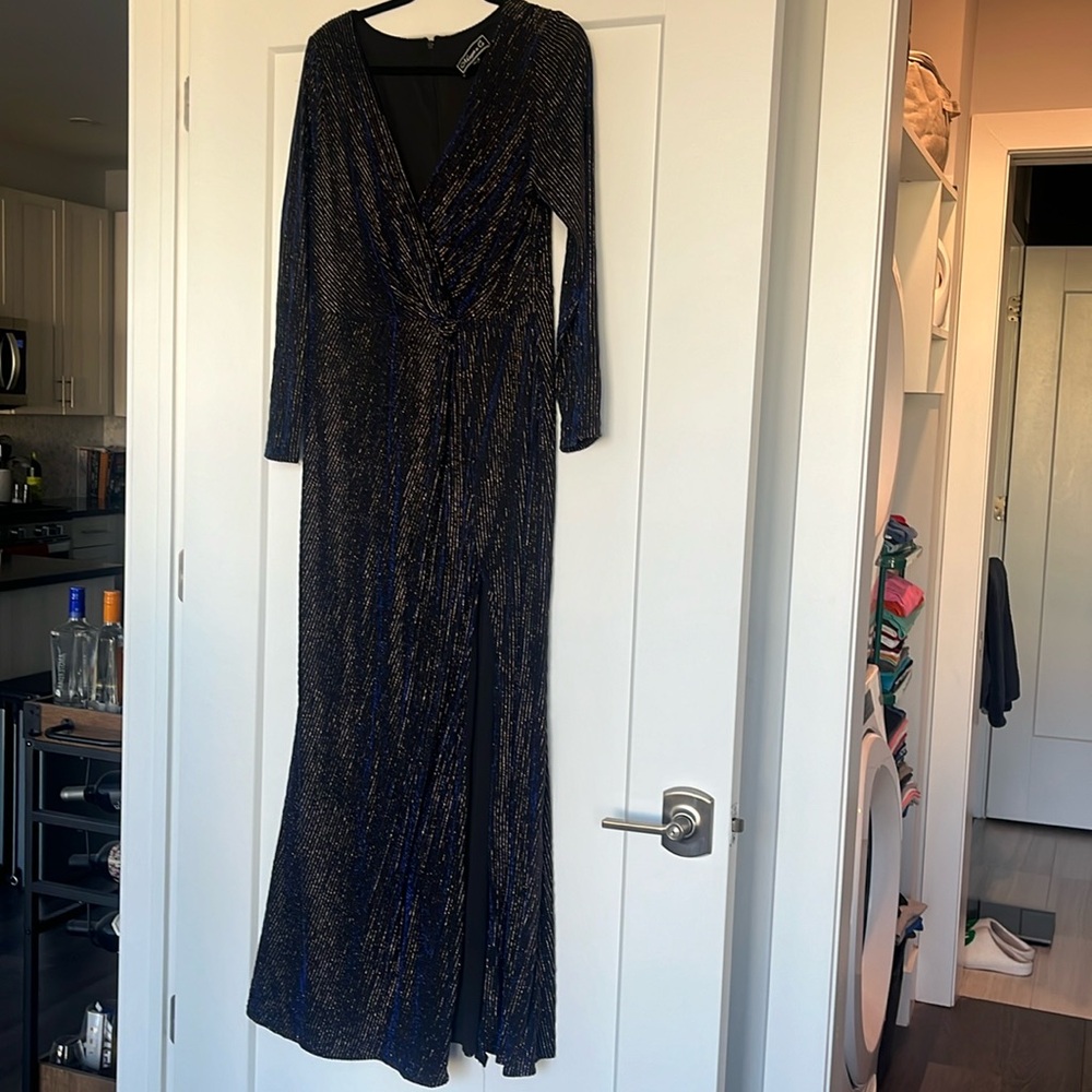 Black sparkle formal wedding guest dress